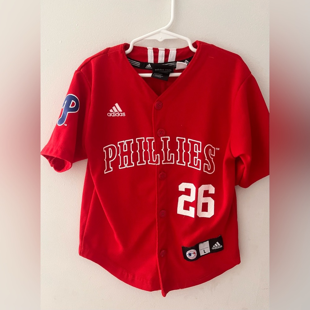 Youth Phillies Jersey (size large, 7)